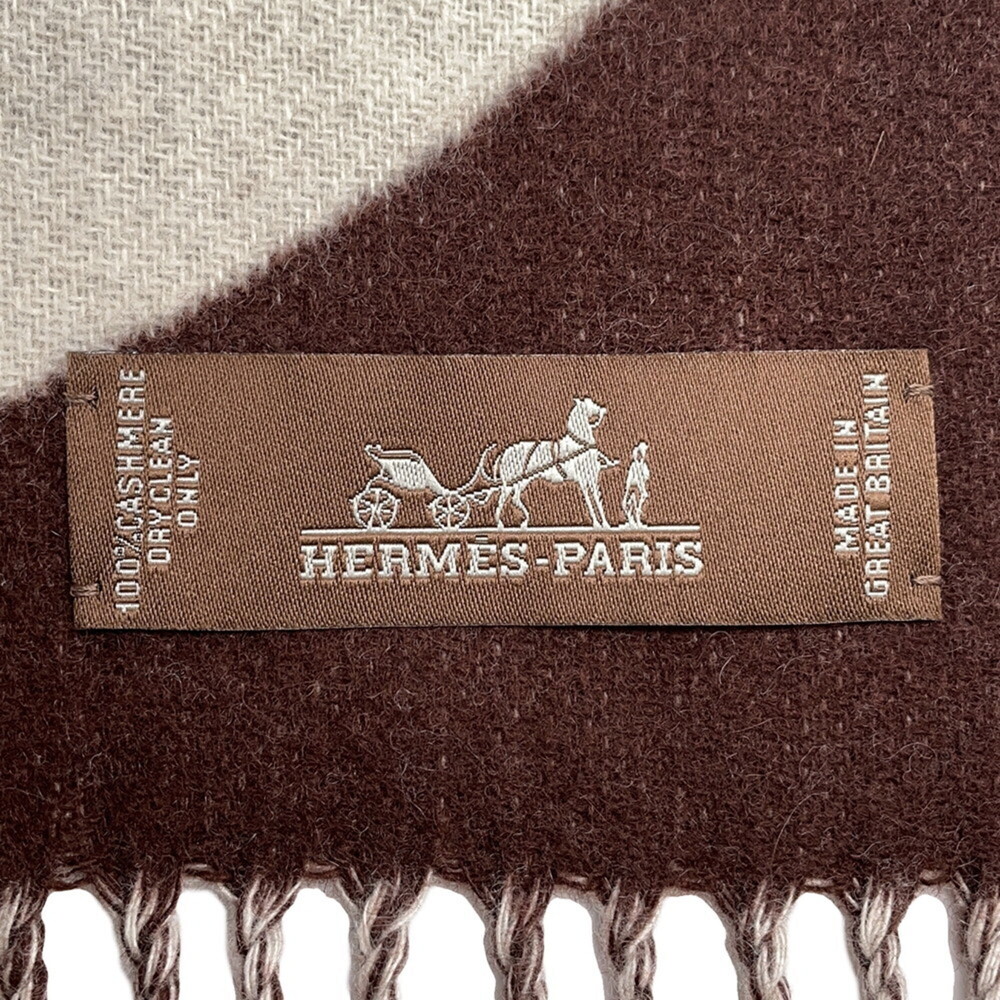 HERMES Authentic Brown Scarf - Picture 6 of 8